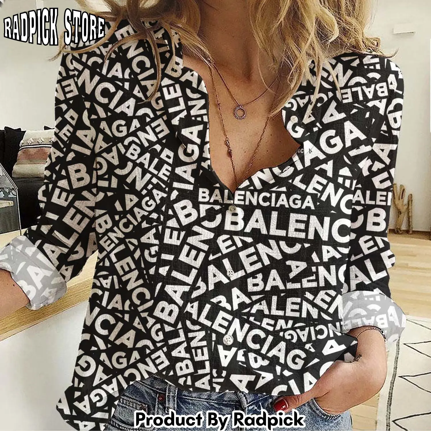 Radpick premium logo balenciaga casual shirt for women rp662311